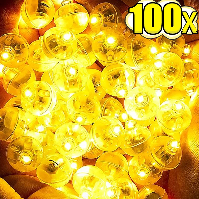 100/10PCS Mini LED Balloon Light Colorful Flash Luminous Tumbler Ball Lamp Lantern Light Christmas Wedding Party Decorations