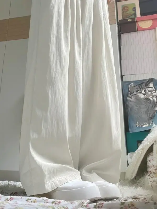 بنطال ذو قصة أرجل واسعة كحلي للسيدات صيفي من الخيزران والقطن مرقع سبليت Fairycore متعدد الاستخدامات خفيف الوزن ثنيات قابلة للتعديل #3