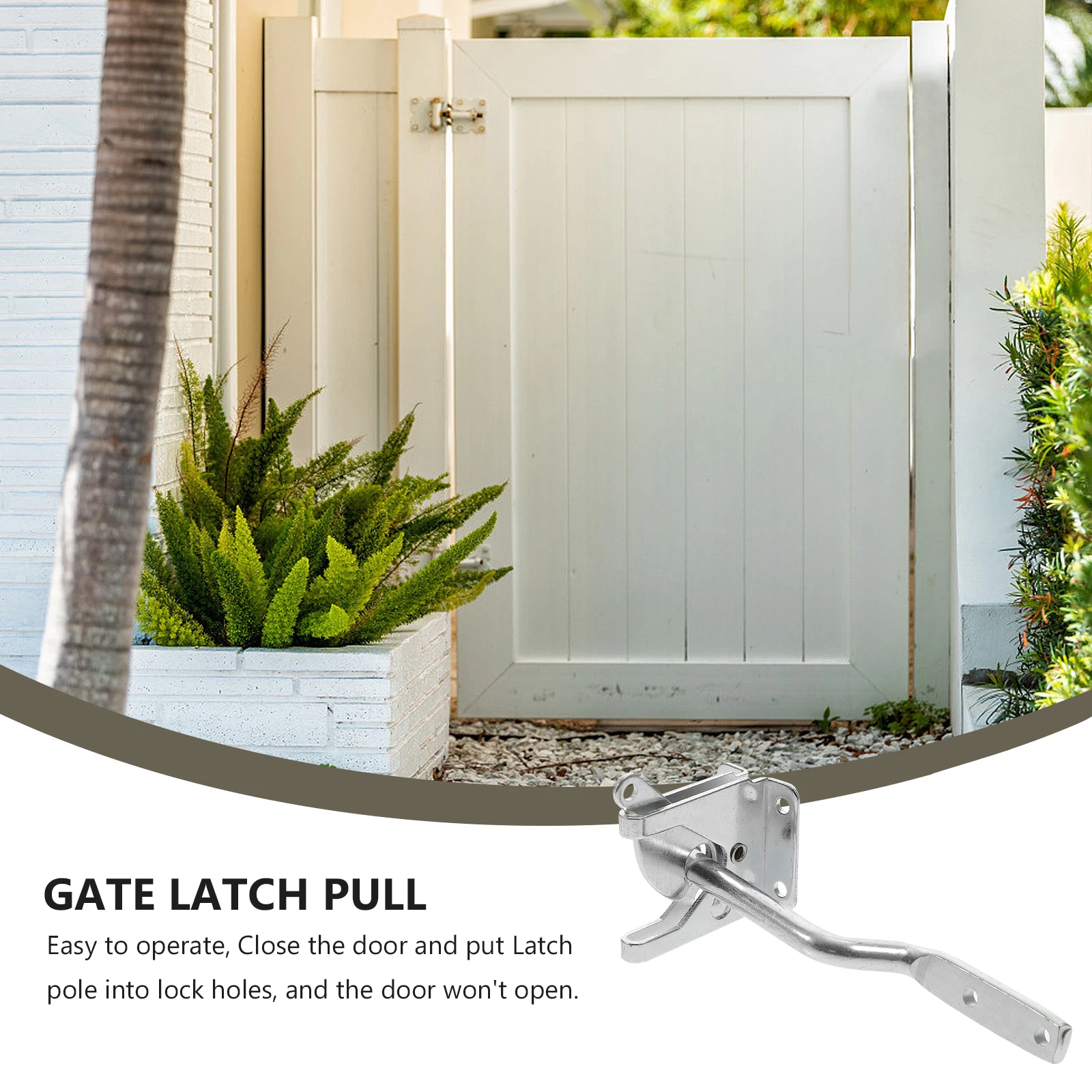 

Heavy Duty Gravity Lever Lock Door Security Pool Hidden Door Outdoor Lock Backyard Locking Handles Gatelatch Latch