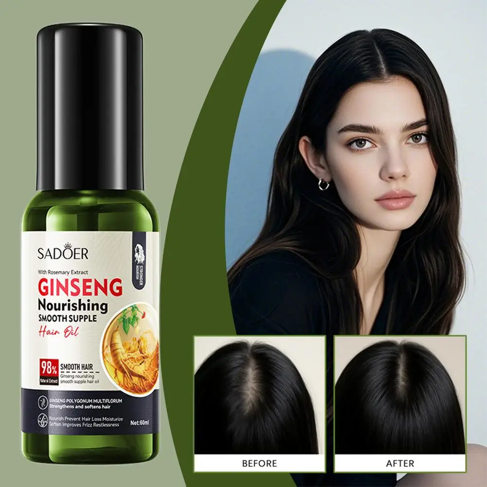 

for SADOER Ginseng Polygonum multiflorum nourishing Hair Essential Oil care hair Beauty smooth Regeneration Hair Promoting P2F7