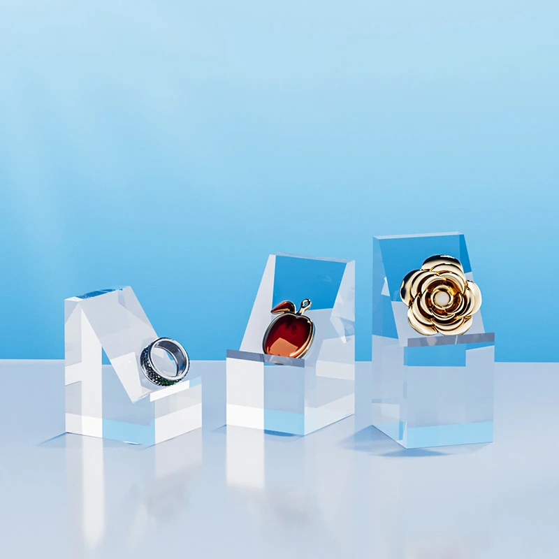 Acrylic Medal Base Jewelry Pendant Display Stand Rack, Ornament Slope Display Shelf Thangka Showcase Colored Holder