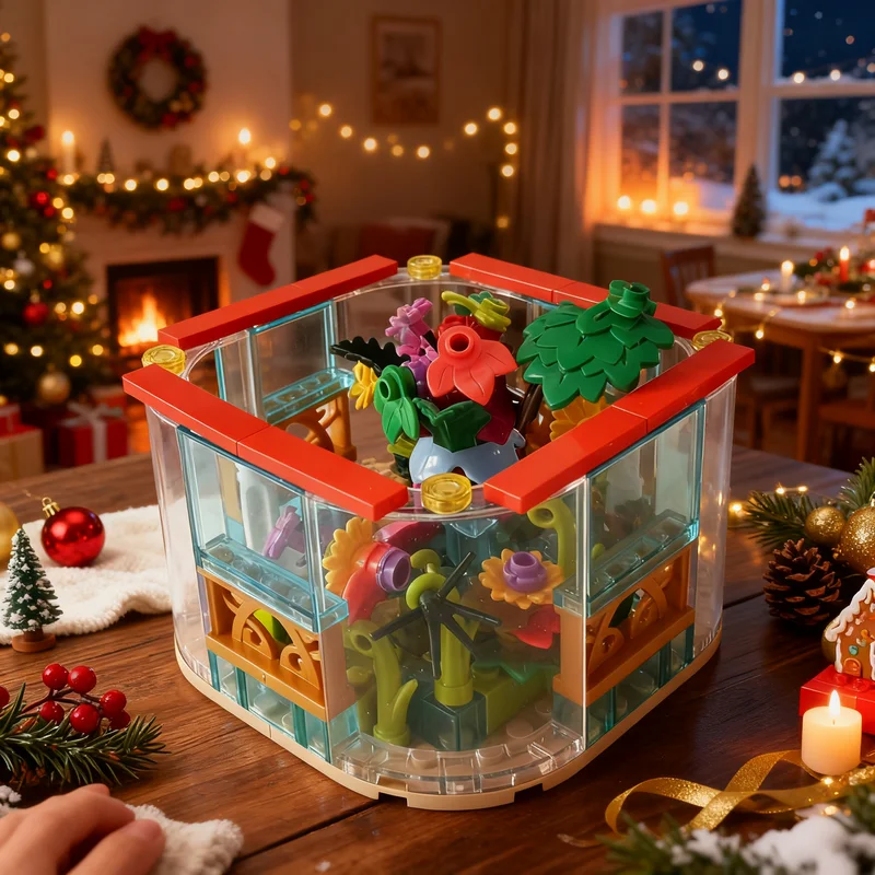 153pcs MOC Botanicals Botanical Enclosure Model Building Blocks Christmas Gift Decorative Creative Collectible For Living Room