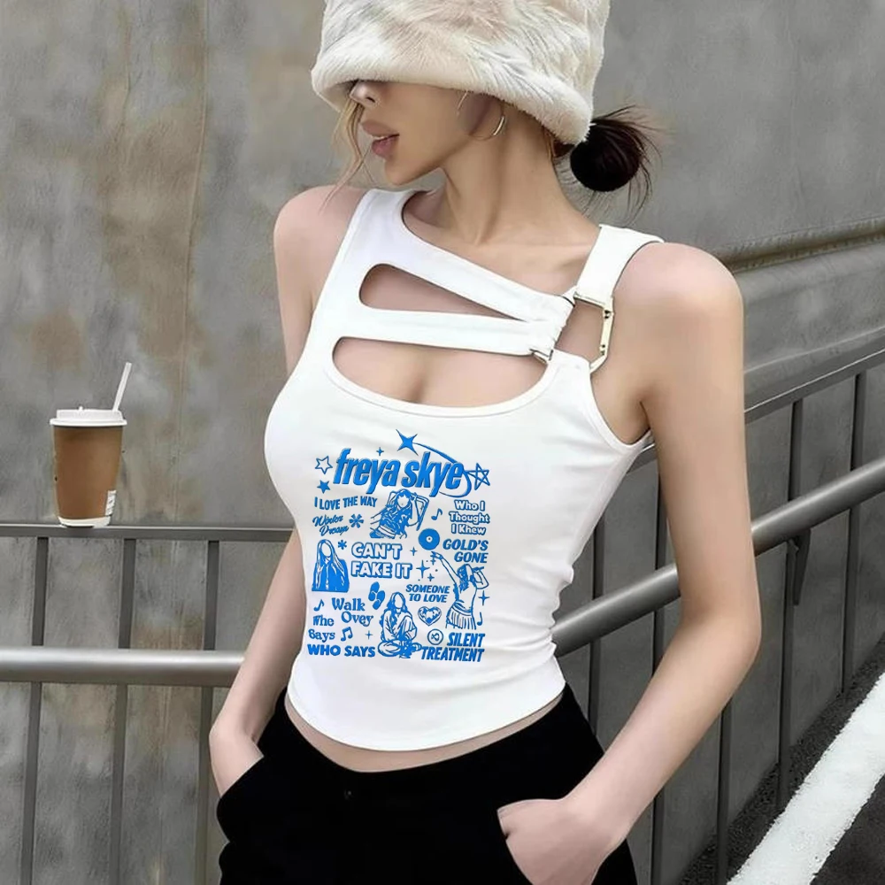 Freya Skye crop top teen grunge kawaii baddie dollette goth top tees japanese goth meme