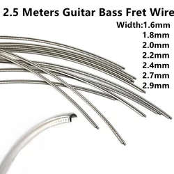 2.5 Meters 8FT Bass Guitar Fingerboard Fret Wire Copper Nickel Silver Gauge 1.6MM-2.9MM Fret Wire For Bass Guitars Accessories