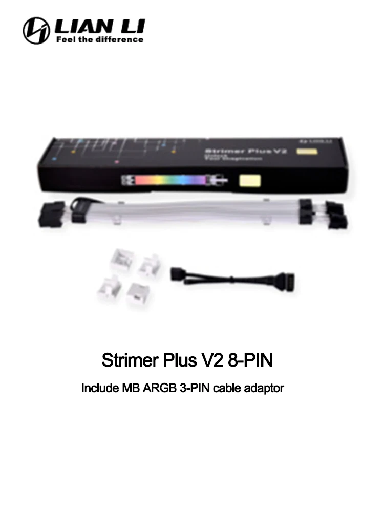 Lian Li Strimer Plus V2 RGB PSU Extension Cable ATX 24Pin GPU Dual