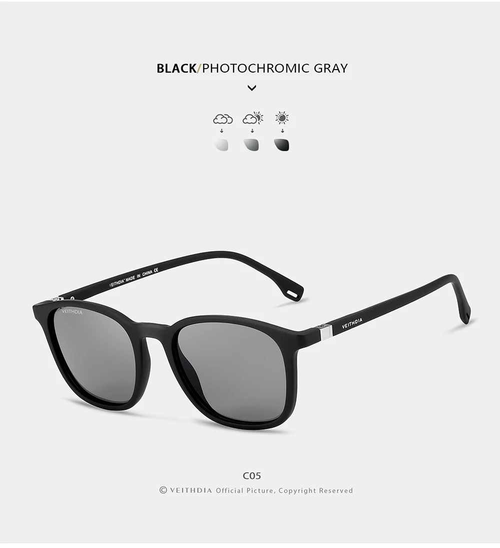 VEITHDIA Marke männer Sonnenbrille Retro TR90 Brillen Polarisierte Linse Vintage Brillen Männlich Fahren Sonnenbrille Für Frauen V7520 – Detail 18