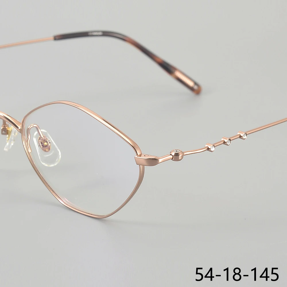 Woman Man's Polygon Metal Eyeglasses Frame Vintage Light Weight Spectacle Frame Eyewear Female Fashion Design Decorative Glasses