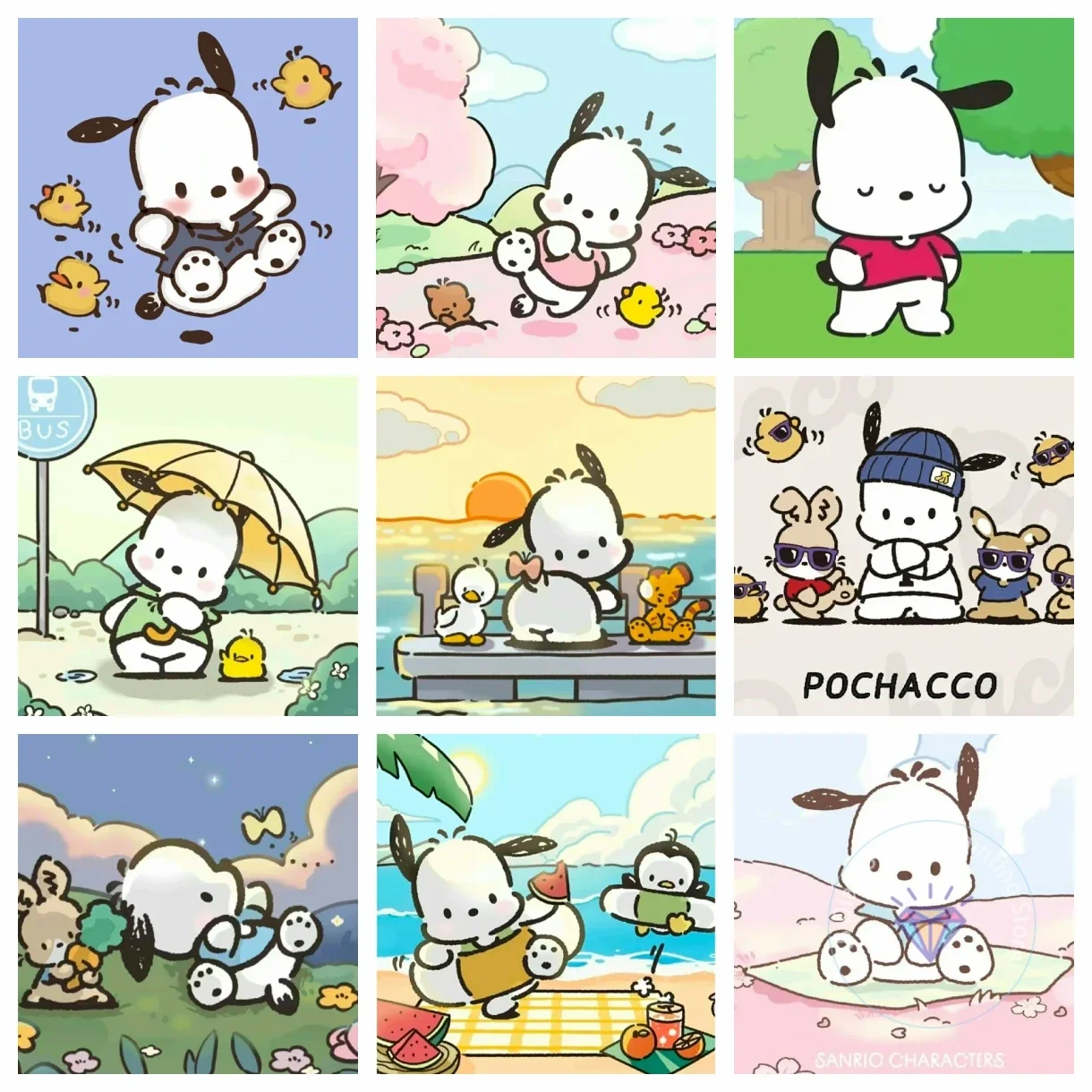 

Sanrio New Cute Pochacco AB Diamond Painting Mosaic Embroidery Diamond Embroidery 5D DIY Set Home Decoration Children's Gift