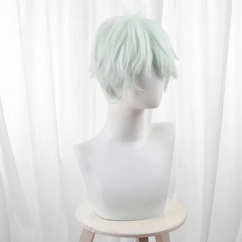 애니메이션 괴수들 No. 8 레노 이치카와 코스프레 소품 연한 녹색 짧은 머리 패션 카니발 역할 놀이 파티 가발 할로윈;6,a'3.k;8,