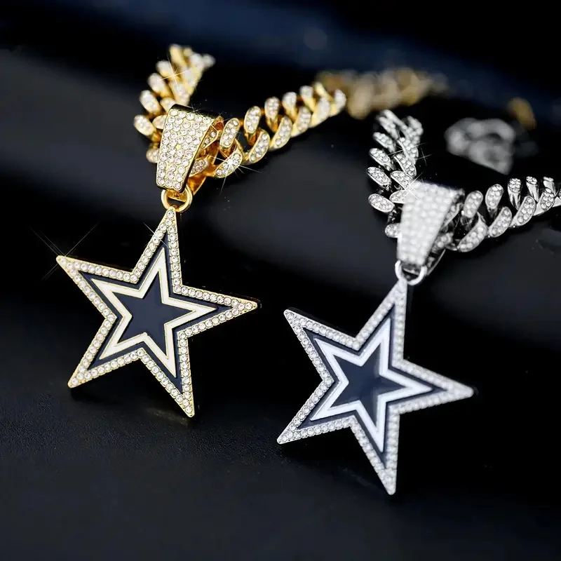 

Fashion Five-Pointed Star Pendant Necklace Punk Unique Star Necklace For Women And Men Hip hop Fashion Jewelry