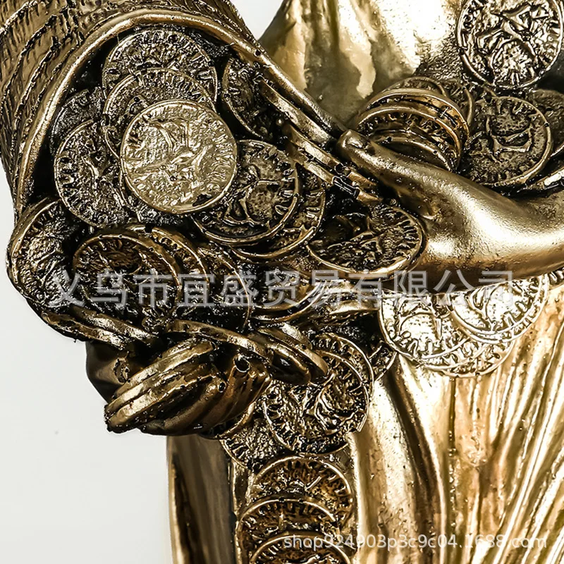 2PCS Greek Goddess Tyche Statue- Fortune & Prosperity Home Decor