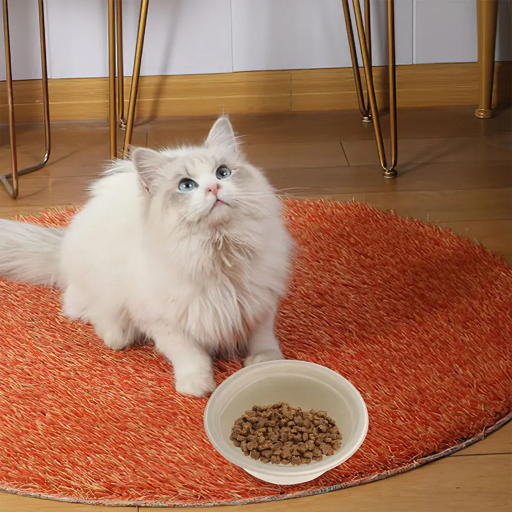 

10Pcs Disposable Cat Bowls Durable Safe Healthy Food Water Basin for Pets Travel Disposable Pet Food Bowls Pet Feeding Bowl