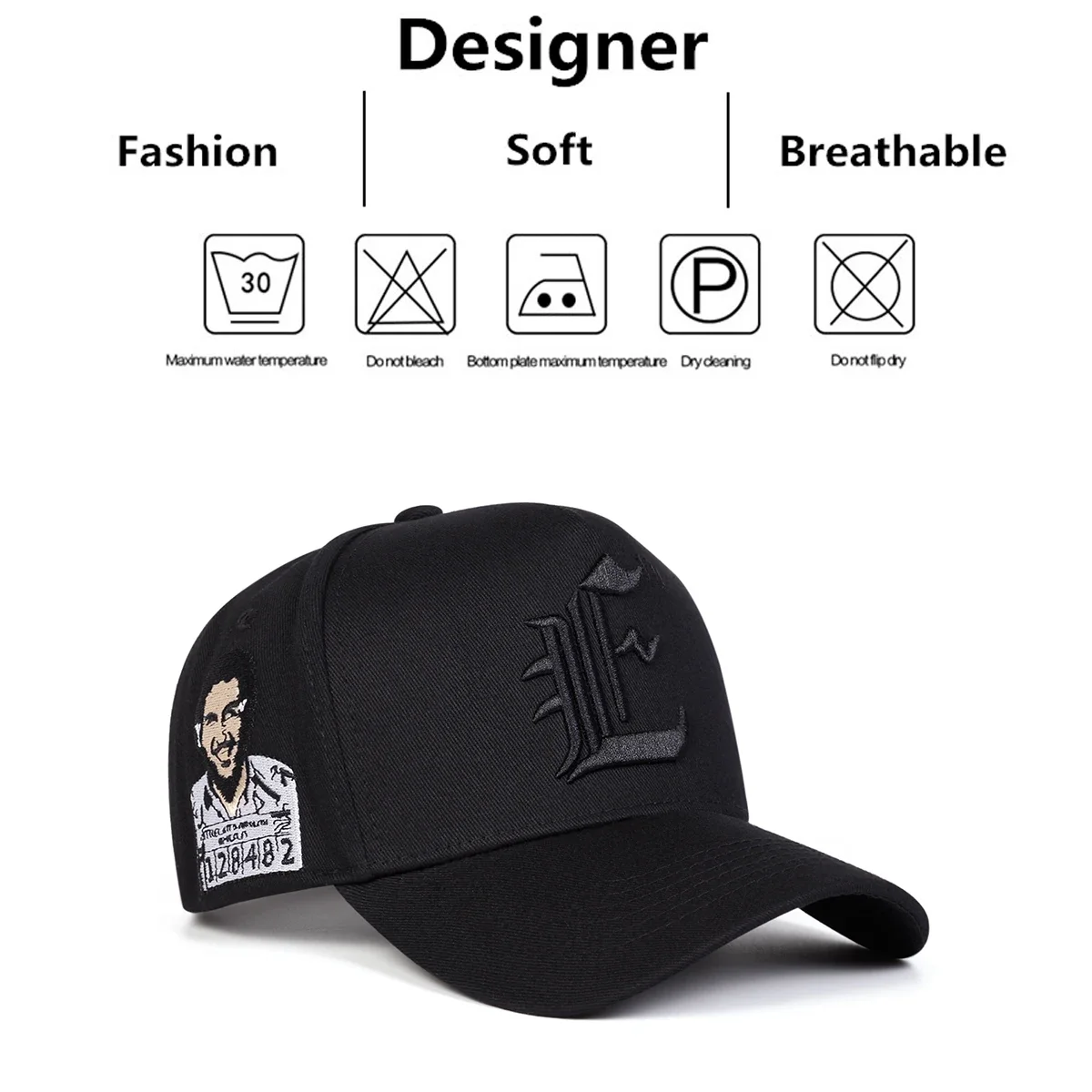 Unisex E Embroidery Baseball Caps Spring Autumn Outdoor Adjustable Casual Hats Sunscreen Hat Sports Cap image 6