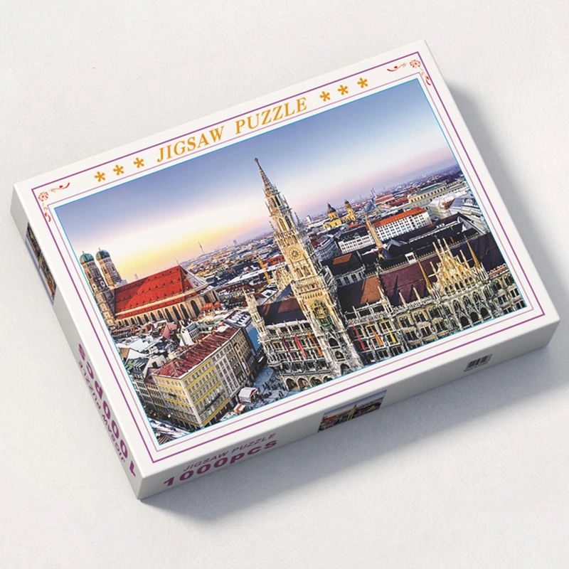 75*50cm Adult 1000PCS Paper Jigsaw Puzzle Landscape Puzzles Early Morning in Munich Stress Relief Educational Entertainment Toy