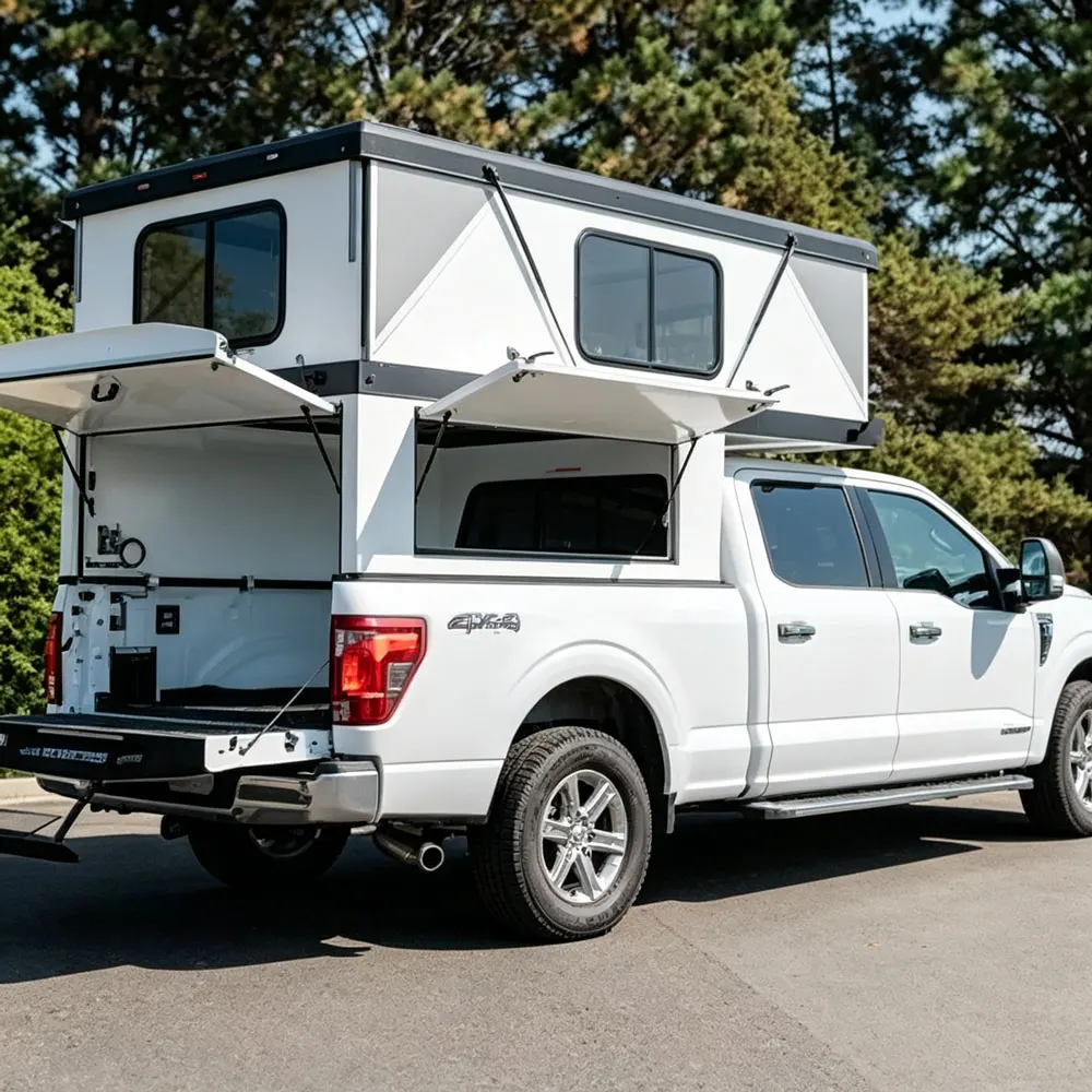 Rooftop Tent Camper, for Ford Ranger Pickup, Hard Shell Pop-up Canopy, 4x4 Offroad Overlanding, Waterproof Outdoor Travel