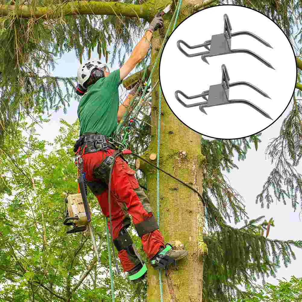 Herramienta de escalada de árboles de acero al carbono, picos, zapatos prácticos, garra de gato, correas antipés multifuncionales gruesas