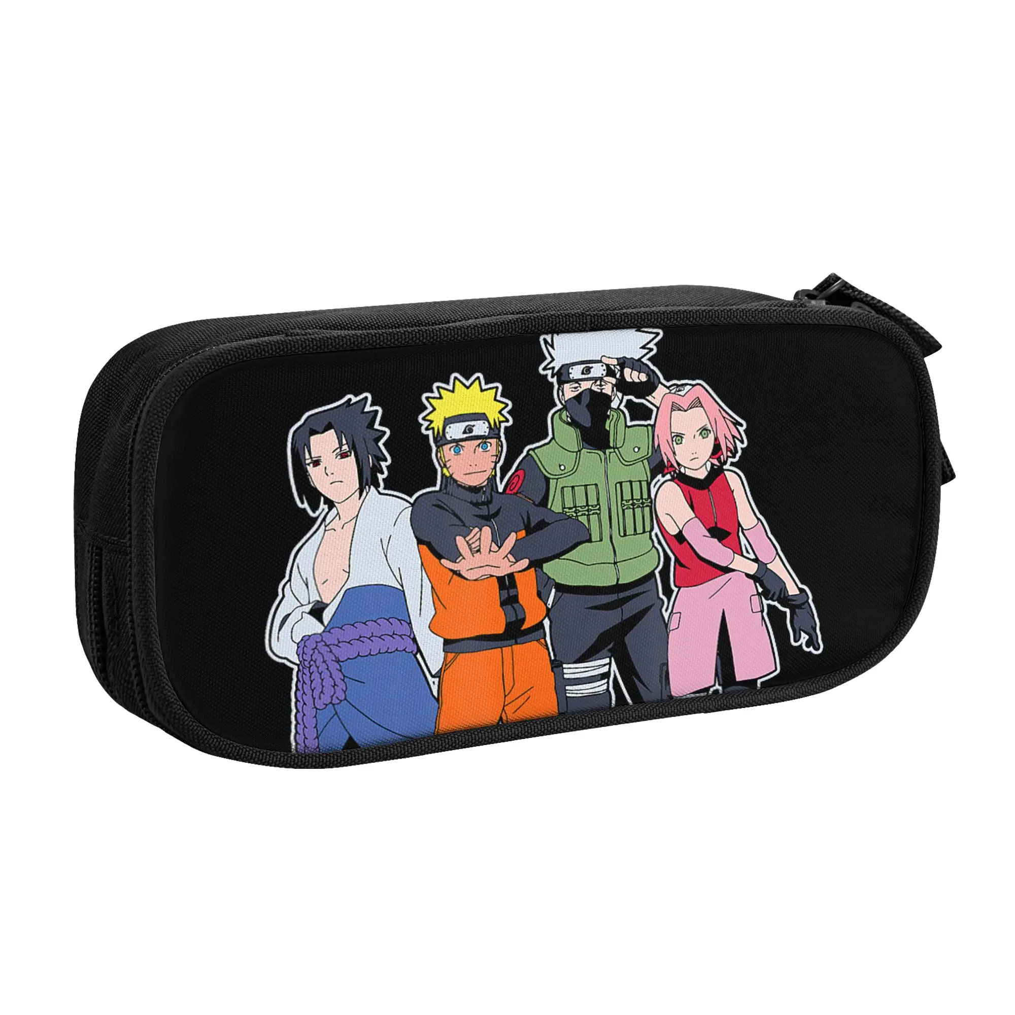 Large Capacity Bags for Child Cartoon Shippuden Team 7 Group Anime  School Pencil Bag for Boys Gilrs Kids
