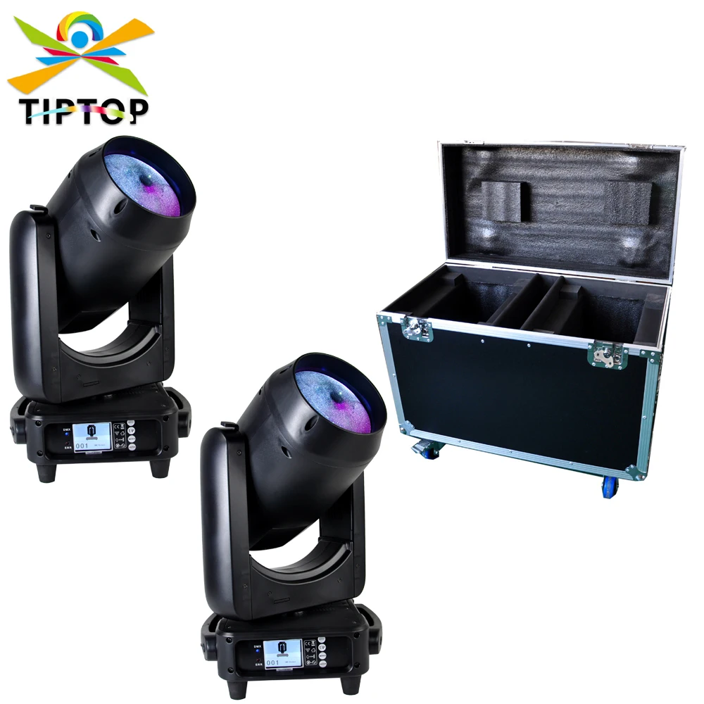 2IN1 Flightcase Pack 315W Moving Head Stage Light RGBWAP DMX512 Beam Spot LED Lighting Effect 16 CH for DJ Disco Club Party