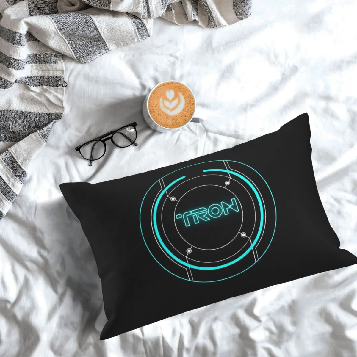 Funda de almohada rectangular inspirada en Tron Legacy, funda de cojín decorativa para dormitorio, cama, hogar, almohada cómoda
