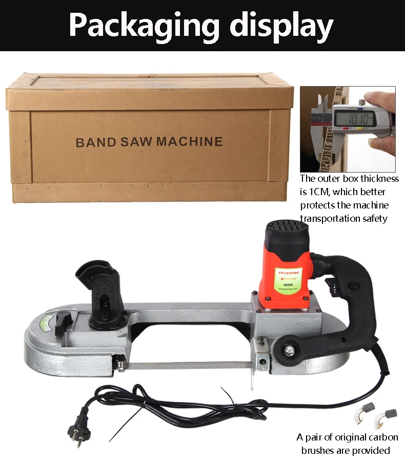 Electric Metal Cutting Machine Small Household Portable Handheld Electric Saw Desktop Woodworking Band Saw