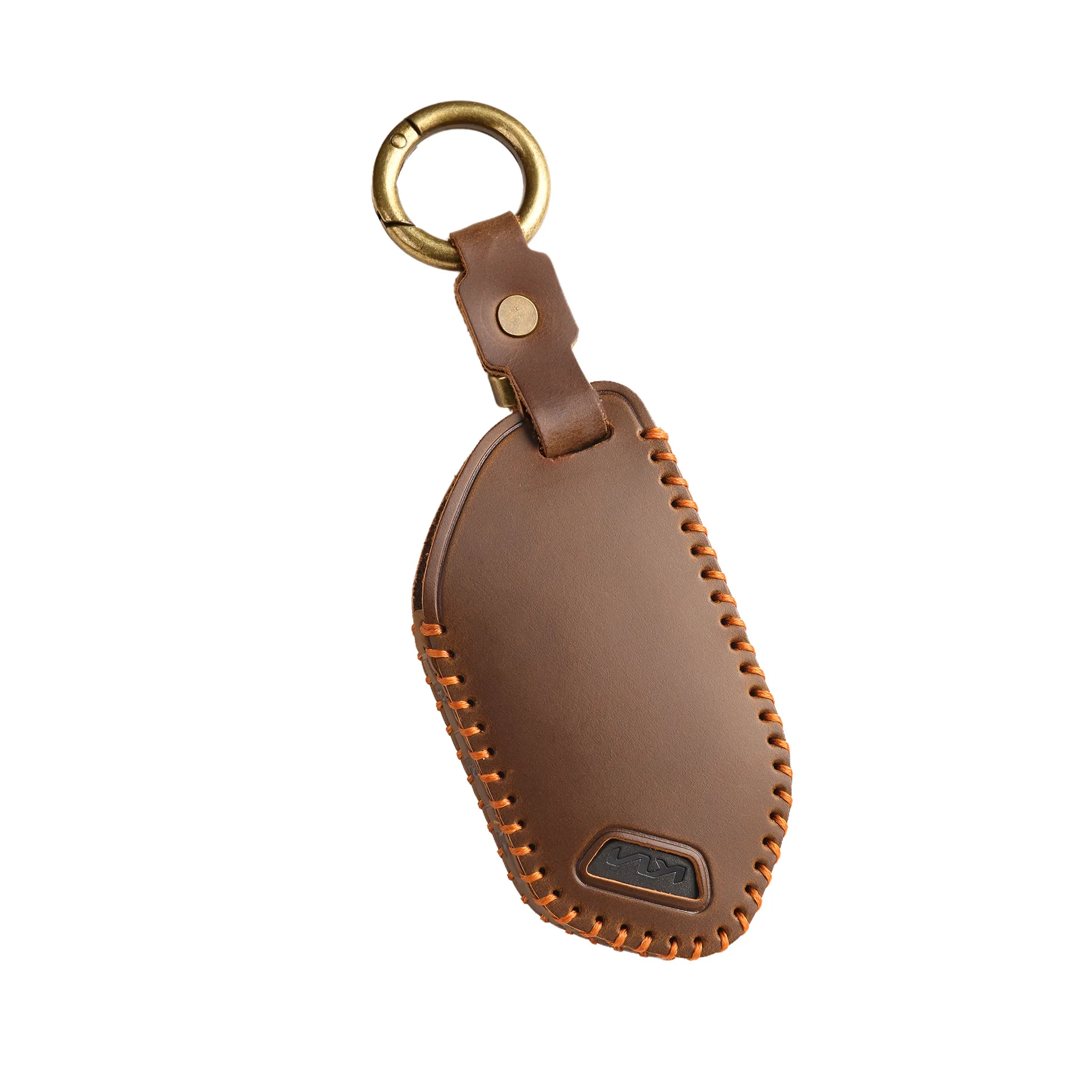 Passend für KIA Neue Smart Key Hülle aus Echtleder Autoschlüssel-Schutzhülle 5 6 7 8 9 Tasten Vollschutz mit Metallring – Detail 10