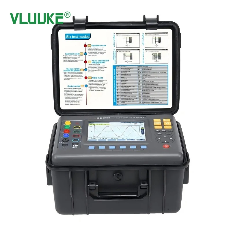 VLUUKE ES4000 Power Quality Analyzer With 220V Voltage Specification