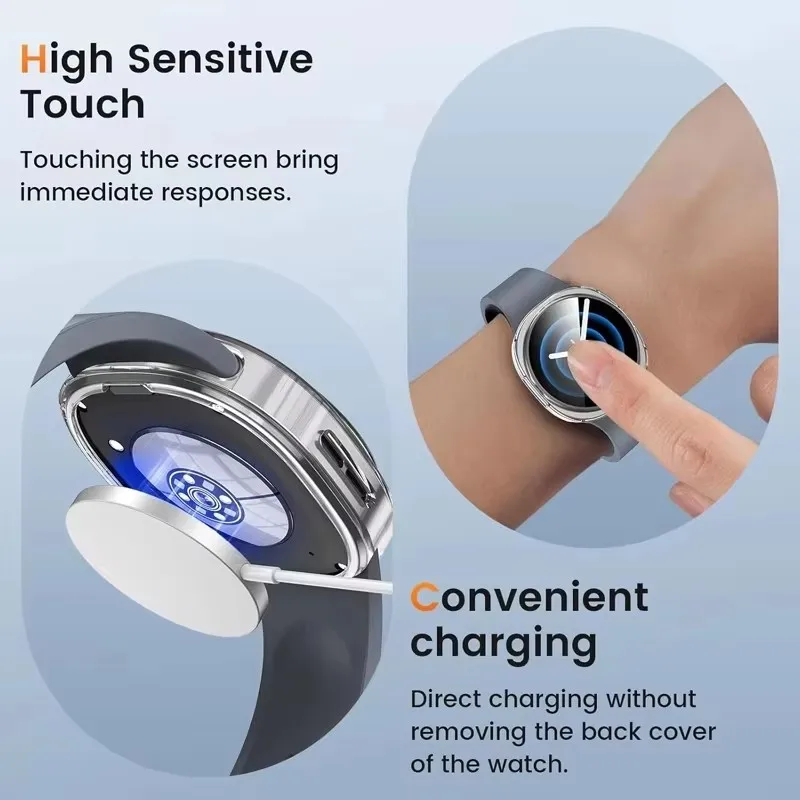 Case For Samsung Galaxy Watch 9 8 40mm 44mm Soft TPU Screen Protector All-Around Protective Cover For Galaxy Watch 8 Accessories