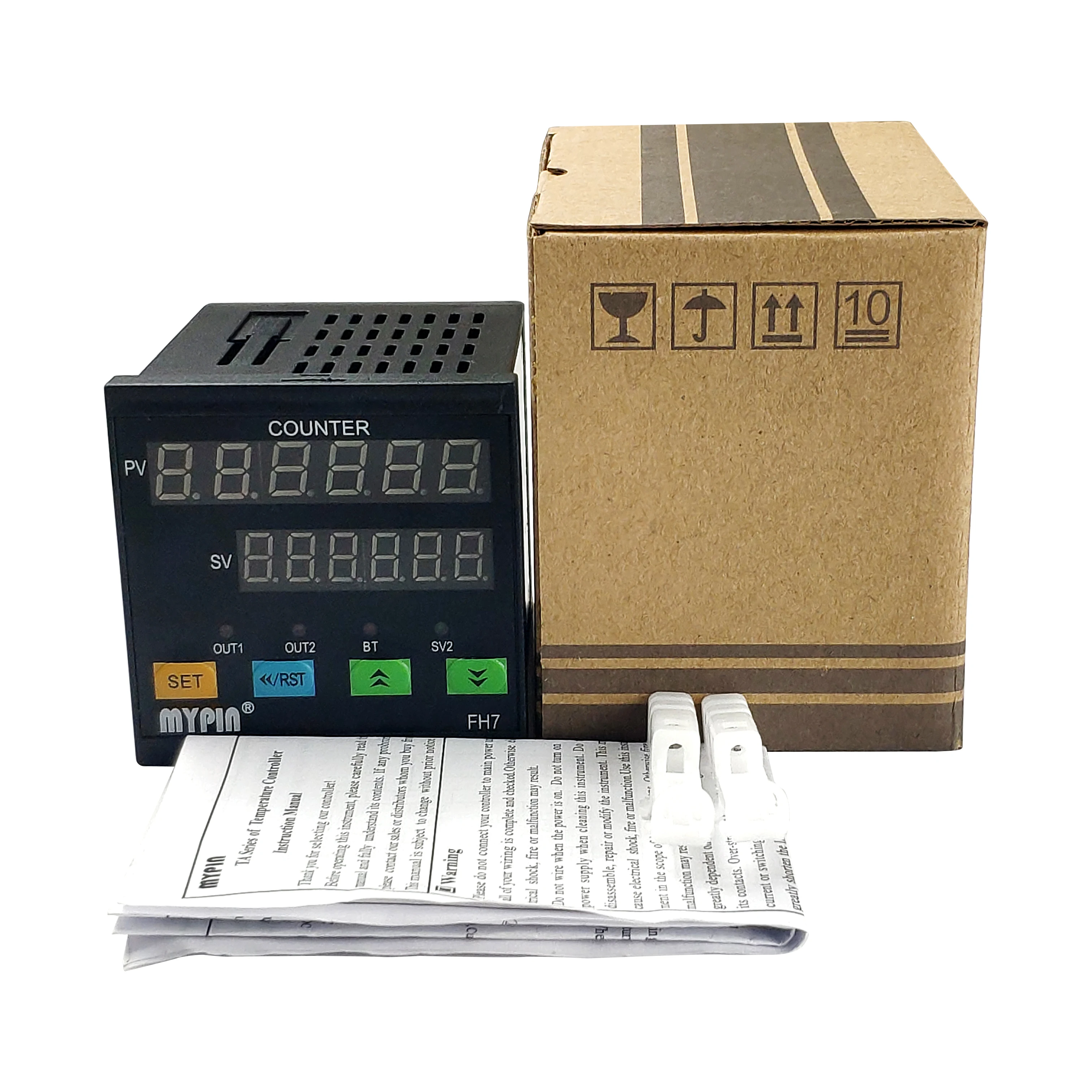 Mypin FH7-6CRNB 6-Digit LED Digital Measuring Counter with Wire Input 90-260V AC/DC Power Supply up to 5000 CPS Counting Speed