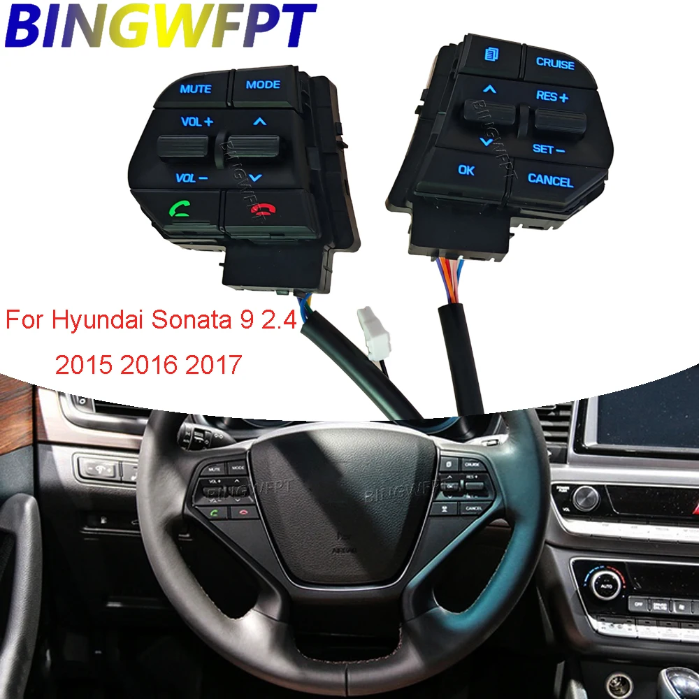 

Кнопка управления круиз-контролем на руле для Hyundai Sonata 9 2.4 2015 2016 2017, новая, многофункциональная, с подсветкой