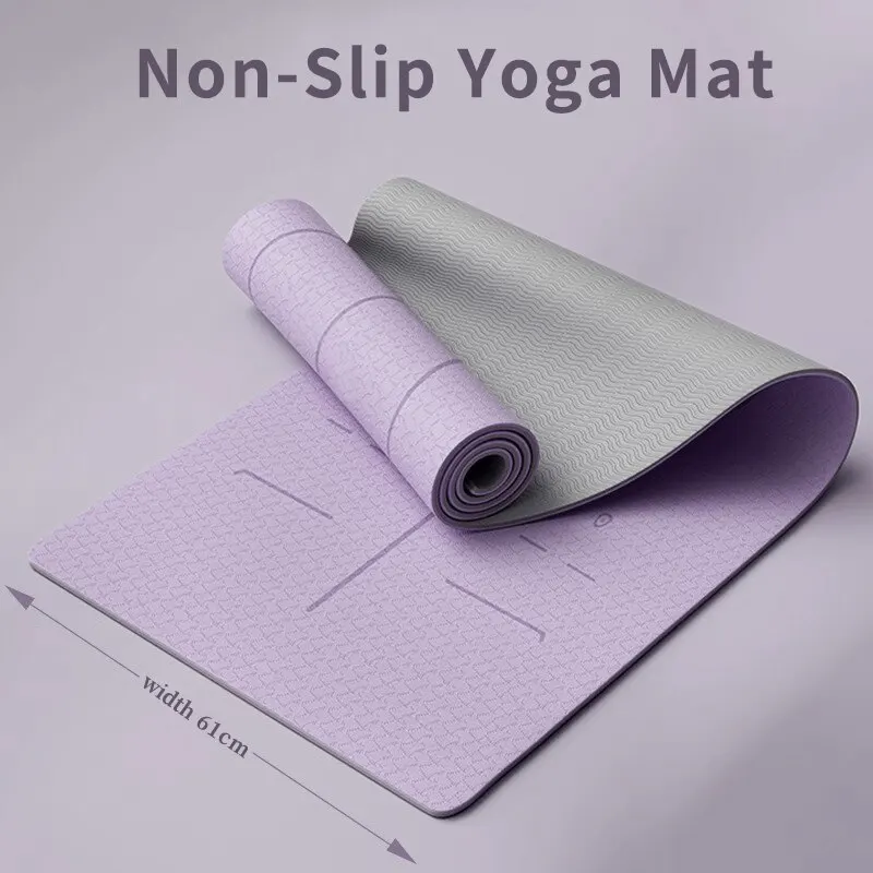 

Yoga mat, non-slip, eco-friendly fitness mat with shoulder strap, professional yoga mat