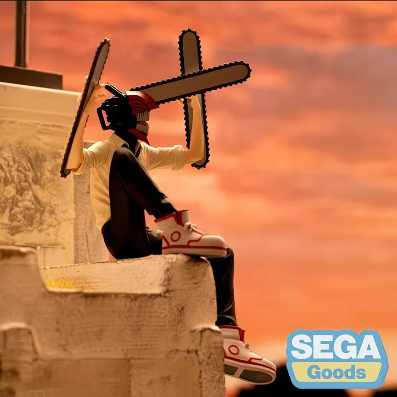 정품 세가 체인소맨 덴지 PVC 애니메이션 피규어 모델 데스크탑 장식품 장난감 선물 수집가 피규어 장난감 새 상품 미개봉