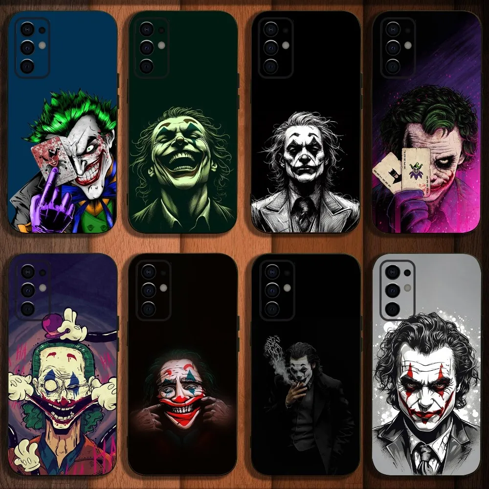 Cool J-Jokers C-Clown Phone Case For Samsung S24,S21,S22,S23,S30,Ultra,S20,Plus,Fe,Lite,Note,10,9,5G Black Soft Cover