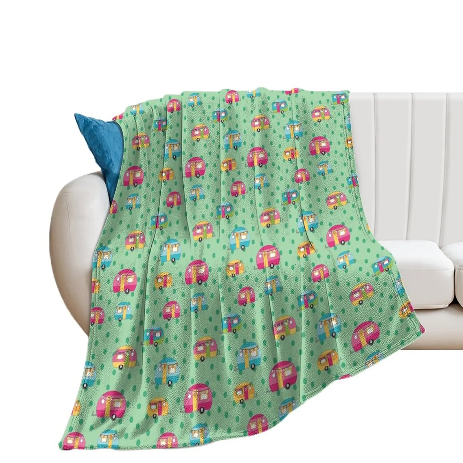 Gone Glamping Spots Throw Blanket Blankets For Sofas Cute Blankets