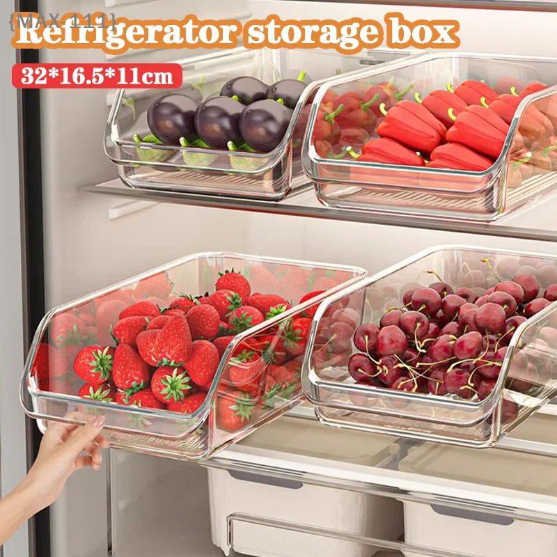 【F2-MAX111】Transparentes Kühlschrank-Organizer-Schubladenset - 2/3/4-teiliger Multifunktionaler Snack-Aufbewahrungsbehälter für Küche und Haushalt