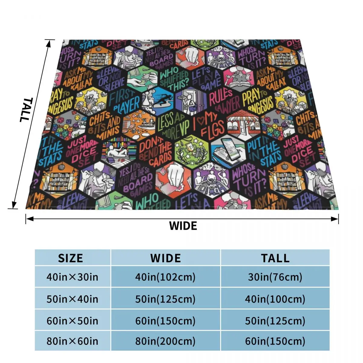 Board Gamer Isms Hex Throw Blanket Blankets For Bed Designer Blankets fluffy blanket