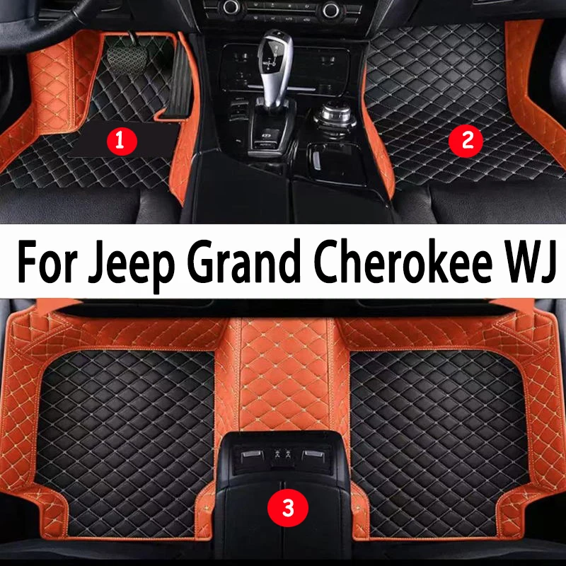 

Автомобильные коврики для Jeep Grand Cherokee WJ 1999 2000 2001 2002 2003 2004, кожаные коврики, напольные автомобильные аксессуары Tapis Voiture
