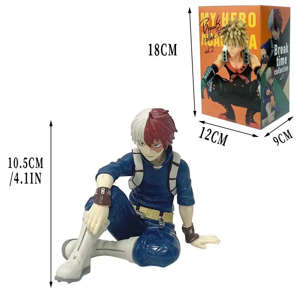 Figurine de dessin animé My Hero Academia Todoroki Shoto, figurines d'action en Pvc à moitié genoux, modèle de personnage d'anime, jouets, série de Collection de cadeaux
