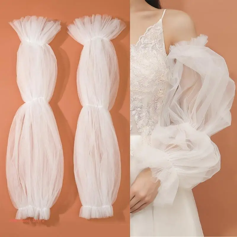 Wedding Detachable Lace Sleeves White Removable Handmade Bride Arm Sleeves Cover