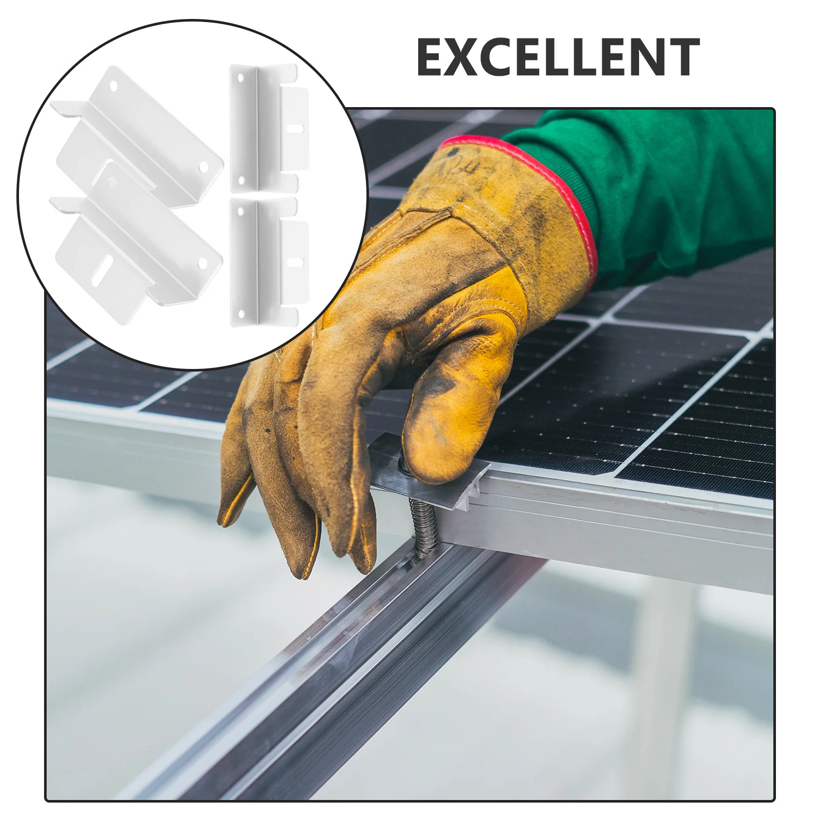 

4Pcs Solar Panel Mounting Z Brackets Lightweight Aluminum Alloy Solar Panel Bracket Kit for Rv Roof Installation