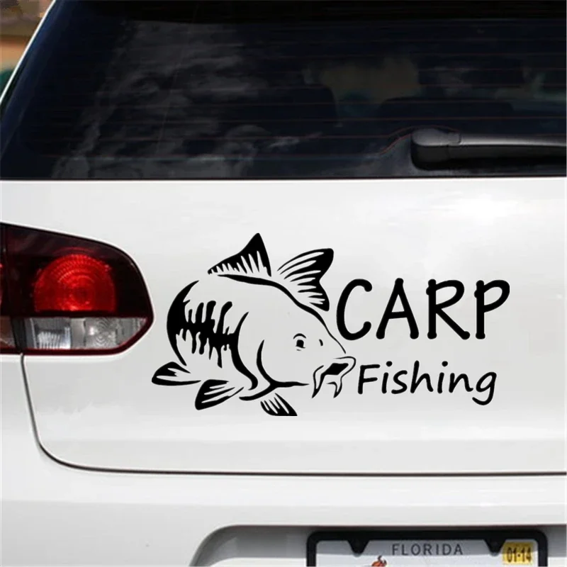 Car Sticker Funny Carp Fishing Waterproof Car Decal Vinyl Stickers on Car Truck Bumper Rear Window,20cm*10cm