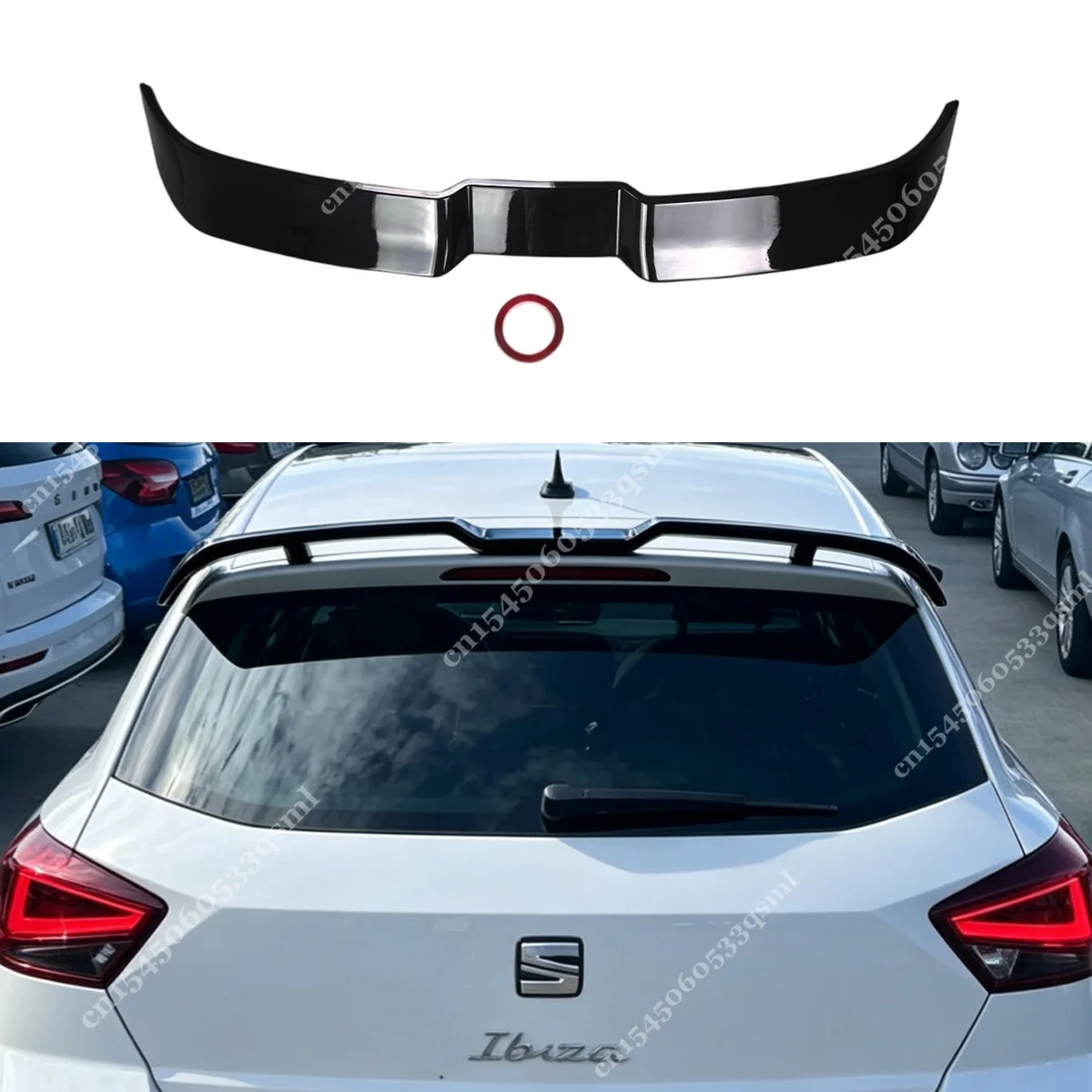 

Oettinger Style Rear Spoiler Cap For Seat Ibiza MK5 FR 4-Door Hatchback TSI TDI Standard 2017-2025 Rear Roof Wing Bodykits