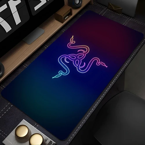 Alfombrilla de ratón Razer, alfombrilla de escritorio antideslizante de marca de moda de lujo, alfombrillas de goma para juegos, alfombrilla de Anime, accesorios para PC, alfombrilla para ratón, alfombrilla extendida grande