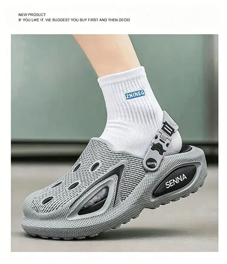 High-Quality Thick-Soled Hole Shoes Men's Summer Outer Wear New Wear-Resistant, Non-Slip and Deodorant Men's Shoes Sandals