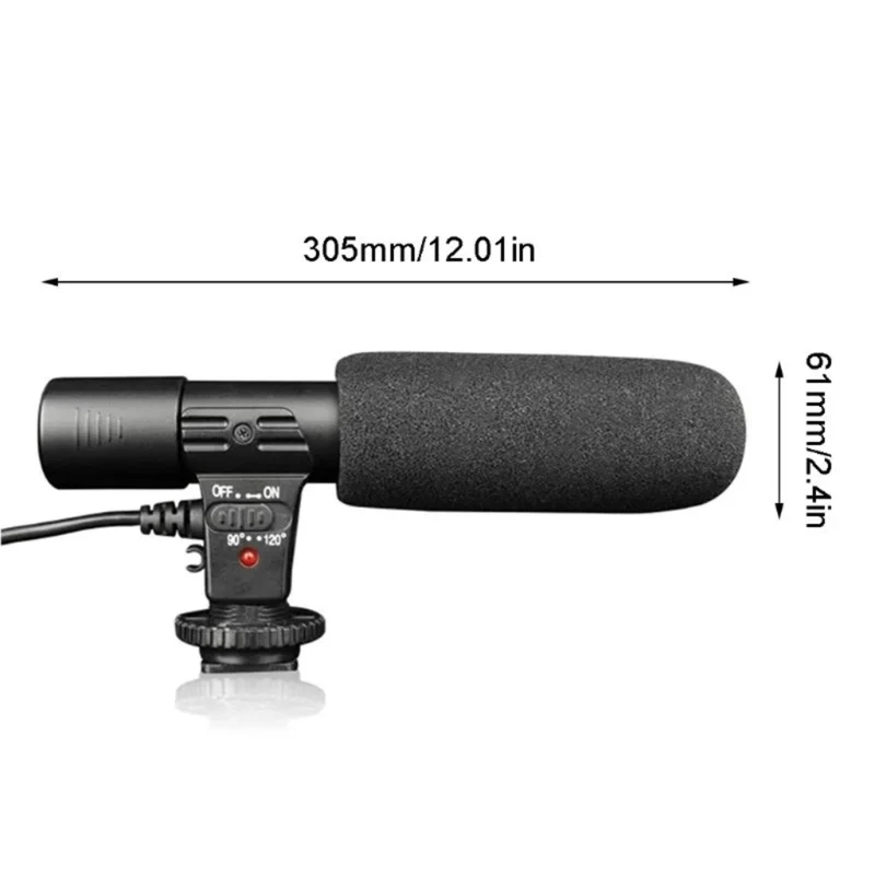 MIC-01 Professional Condenser Microphone 3.5mm Stereo Recording Interviews