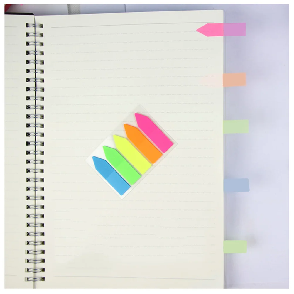 

10Pcs Writable Bookmark Note Paper Index Tabs Arrow Flags for Marking Pages Books Documents Office School Supplies