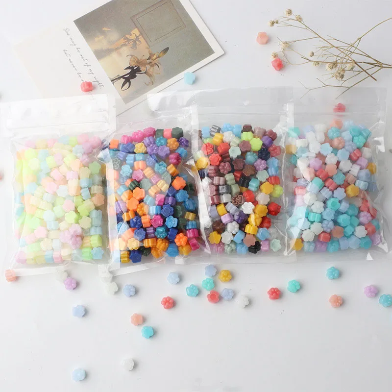 100pcs Per Bag Sealing Wax Beads Lustrous Wax Stamp Wax Particals DIY Wedding Invitation Decoration Craft Wax Card Making Tools