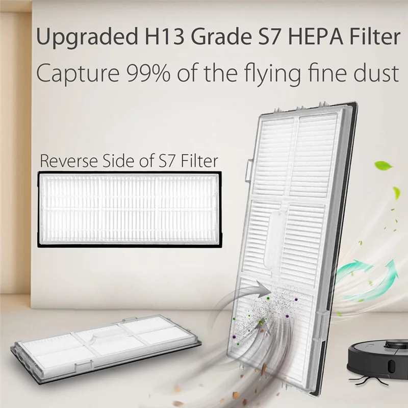 مجموعة ملحقات EAS-20PCS S7 لـ Xiaomi Roborock S7، S7+، S7 Maxv، S7 Maxv Plus، G10S، G10S PRO Robot Vacuum Cleaner Replacement P