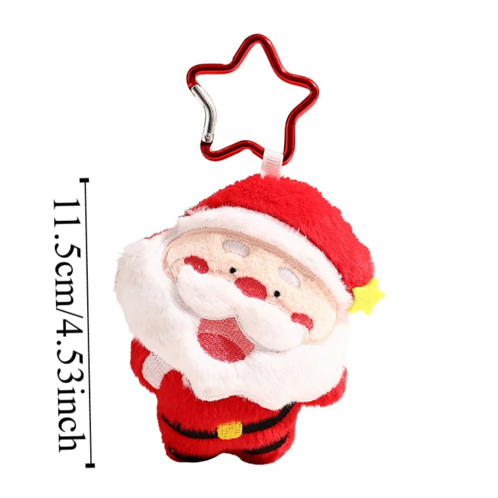 الإبداعية لينة عيد الميلاد حلقة رئيسية الكرتون شجرة عيد الميلاد سانتا كلوز قلادة نجمة الأيائل الغزلان البصق فقاعة دمية الفتيات #6