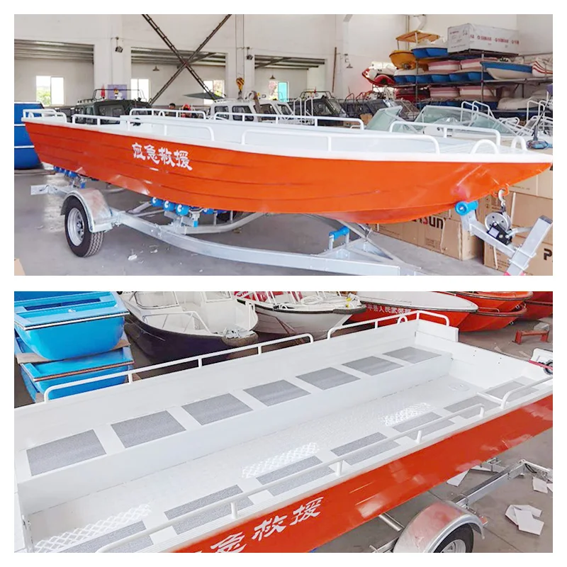 4.2m-7.6m fiberglass speed fishing boats with engine