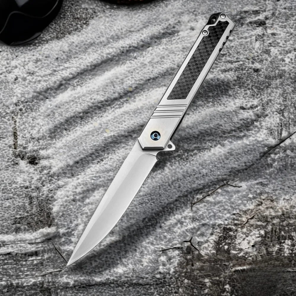 

FA89 Тактический складной нож 5Cr13MoV, лезвие 420, сталь, углеродное волокно, ручка с инкрустацией, ножи для пешего туризма, кемпинга, повседневного ношения